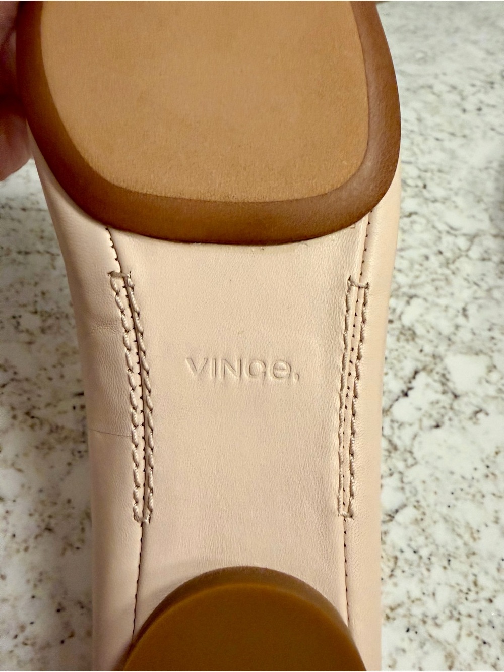 Vince Blush Leather Vivian Ballet Flats - Picture 8 of 11
